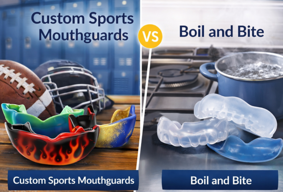 Custom Sports Mouthguards vs Boil and Bite: Key Differences